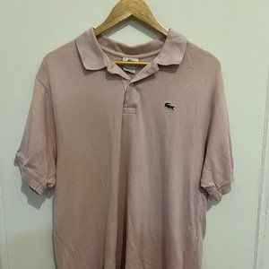 Lacoste Light Pink Polo T-Shirt W/Logo - Men's Medium